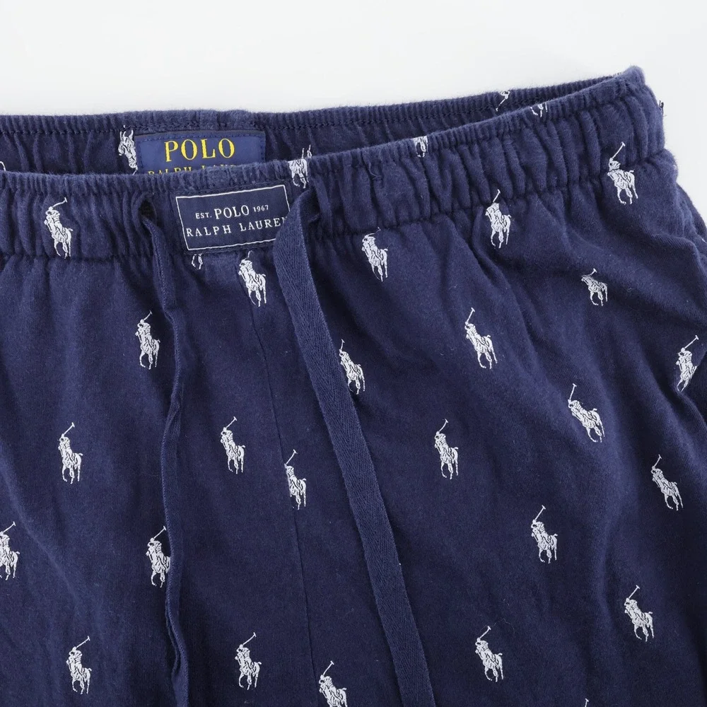 Polo Ralph Lauren Pony Print Sleepwear‎ Joggers Navy Blue Mens Small